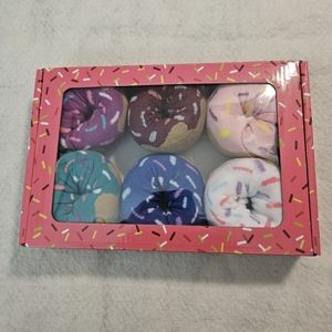 Donut Socks  6 Pair Ladies  Crew Style Size 9-11